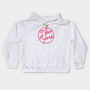 I love New York, The Big Apple Vintage design Kids Hoodie